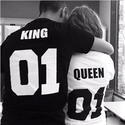 Парные футболки "King 01 / Queen 01"