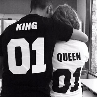 Парные футболки "King 01 / Queen 01"