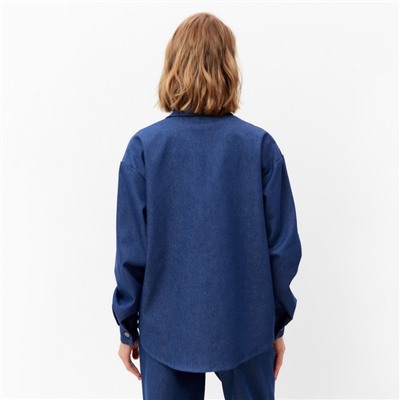 Рубашка женская MINAKU: MINAKU: Jeans Collection цвет цвет синий, р-р 48