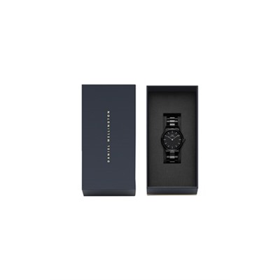 Reloj de cuarzo de acero Iconic Link Ceramic - 28 cm - negro