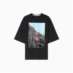 Футболка KAFTAN "Окна", черный, р. 50