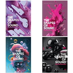 Тетрадь для нот 08л., А4, на скрепке BG "Forms of sound", матовая ламинация, (вертик.)