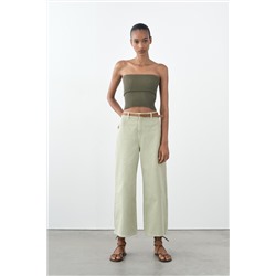 JEANS Z1975 WIDE LEG CROPPED TIRO ALTO CINTURÓN