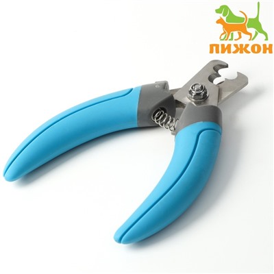 Когтерез боковой с 2 отверстиями, большой, голубой