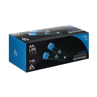 Батарейка алкалиновая (щелочная) Luazon, AA, LR6-5BL, отрывной блистер, 5 штук