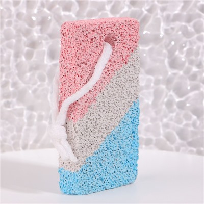 Пемза для педикюра, с подвесом, 8.5×4.5 см, разноцветная