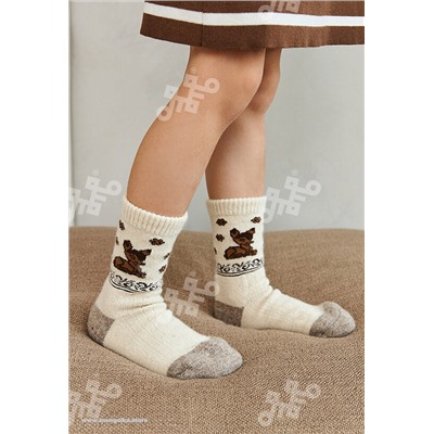 Носки детские из 100% монгольской шерсти         (арт. 02107)