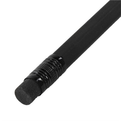 Карандаши чернографитные BRAUBERG НАБОР 6 шт., "Black Jack", НВ, с резинкой, черные, дерево, заточенные, 180608