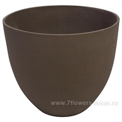 Кашпо файберстоун Nobilis Marco "Brown Round", D25хH21 см