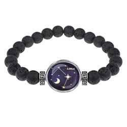 BSL-0318 Браслет из лавы 8мм Знаки Зодиака - Весы