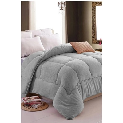 Eyüpoğlu Double Gray 57 Wire Роскошное двухстороннее серое одеяло Welsoft Cotton Silicone 195x215