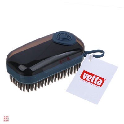 Щетка с дозатором и петелькой, полипропилен, 11,5х5,5х5 см, 3 цвета
