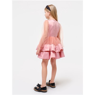 Платье нарядное детское KAFTAN, рост 98-104 см (30), персиковый