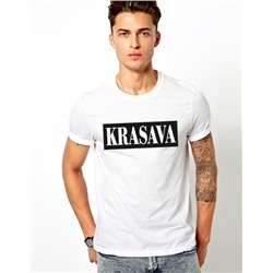 Футболка с надписью "Krasava"