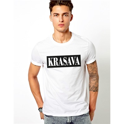 Футболка с надписью "Krasava"