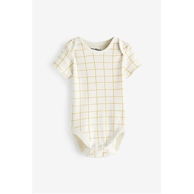 Homegrown Printed 3 Pack White Bodysuit Set