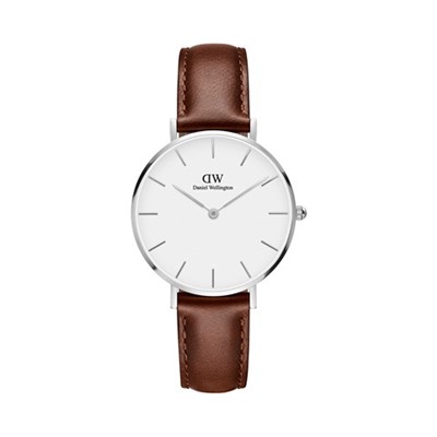 Reloj de cuarzo de piel Petite St Mawes - Marrón y plateado