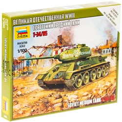 Модель для сборки ZVEZDA "Советский средний танк Т-34/85", масштаб 1:100