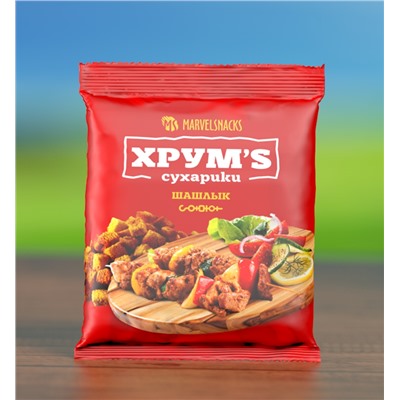 Сухарики "ХРУМ`S" со вкусом шашлыка, 40 г