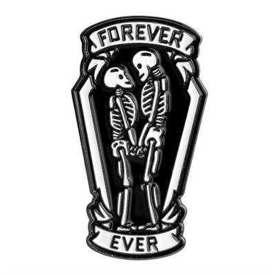 ZN018 Значок Forever Ever, металл, эмаль 35х20мм
