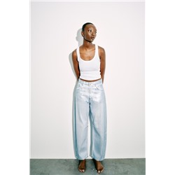 JEANS TRF BAGGY BALLOON FOIL TIRO MEDIO