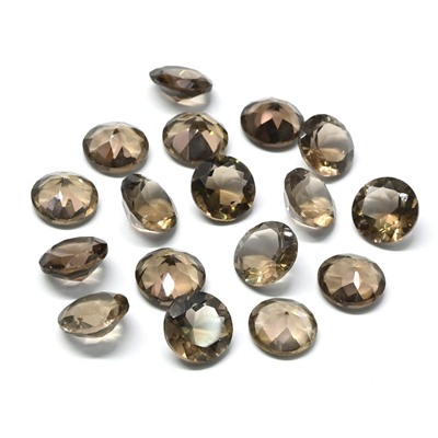 Кабошон из раухтопаза круг гр.10мм, 3,10ct.