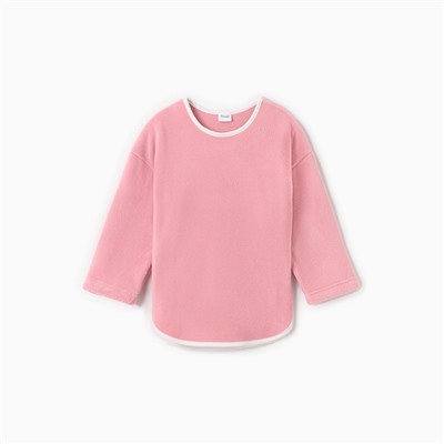 Свитшот флисовый детский MINAKU: Fleece Soft, цвет розовый, рост 110 см