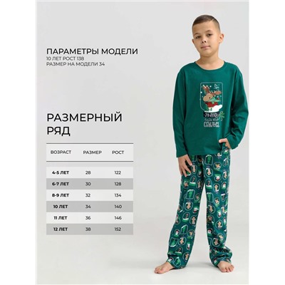 Пижама для мальчика Новогодняя изумрудный 2263 (41)