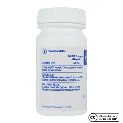 Pure Encapsulations Коэнзим Q10 120 мг 30 капсул