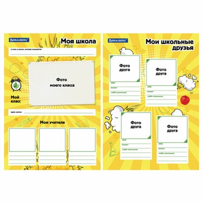 Папка-портфолио школьника, А4, на молнии, 8 вкладышей, обложка твёрдая, ОТЛИЧНИКИ, BRAUBERG, 115244