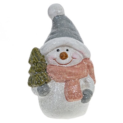 Фигурка декоративная "Снеговик" / "Пингвин"  (блок 24шт), L3,5 W3 H6,5 см, 6в.