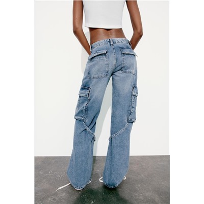 JEANS TRF CARGO TIRO MEDIO