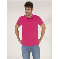 Pink Slim Fit Polo Yaka Basic T -For