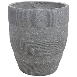 Кашпо Nobilis Marco "Tapes graphite Round" (файберклэй), D36хH40 см