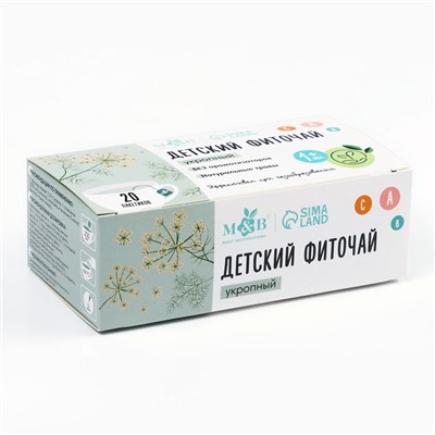 Детский чай M&B, укропный, от 1 мес., 20 пакетов
