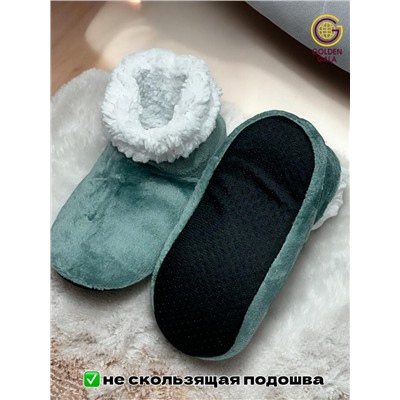 Уги домашние женские  однотонные Арт 1247 /3 Изумрудный зеленый