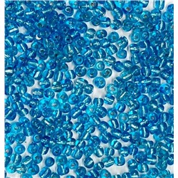 Бисер G крупный 6/0 блестящий/ цв.прозрачно-голубой 23/ уп.450г/ фас.1 уп.