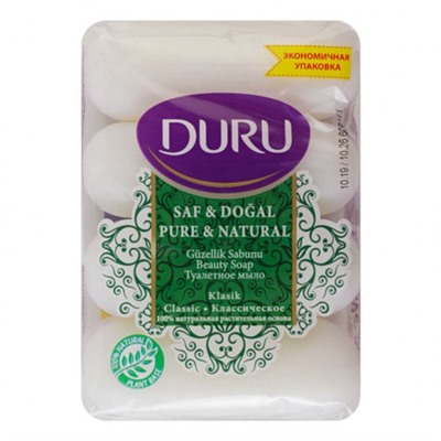 Туалетное мыло Duru (Дуру) Pure and Natural Классическое, 4 шт*85 г