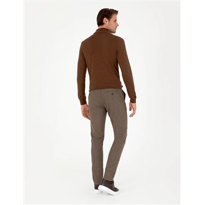 Brown Slim Fit Canvas Bloys