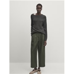 Pantalón doble pinza 100% lino