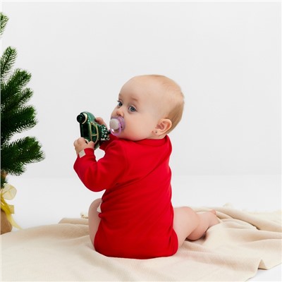 Боди с длинным рукавом Крошка Я Santa baby, рост 86-92 см