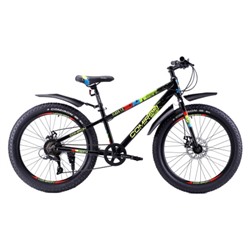 Велосипед 24"x3.0 рама 13" 7sp COMIRON FLASH полуфэт ригид чёрный