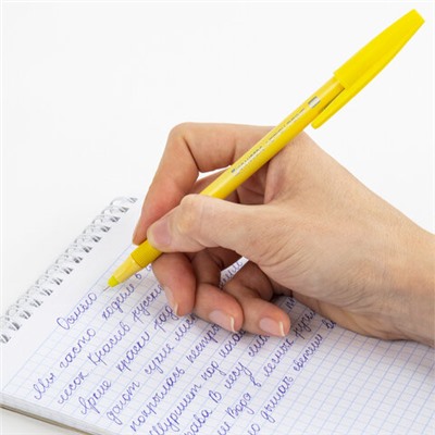 Ручка шариковая с грипом BRAUBERG "i-STICK POINT PASTEL", СИНЯЯ, корпус ассорти, игольчатый узел 0,7 мм, линия письма 0,35 мм, 144023