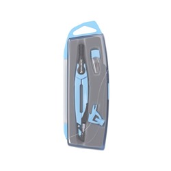 Готовальня BRAUBERG ULTRA, 3 предмета: циркуль 135 мм, запасной грифель, насадка, аквамариновый цвет, 210822