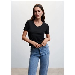Camiseta básica algodón -  Mujer | MANGO OUTLET España