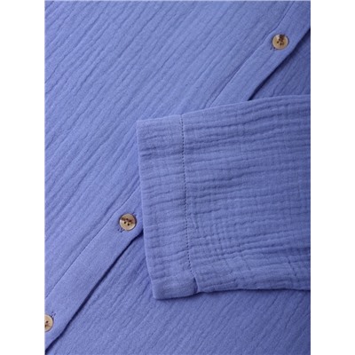 Рубашка из муслина для девочек KAFTAN, рост 146 см, фиолетовая