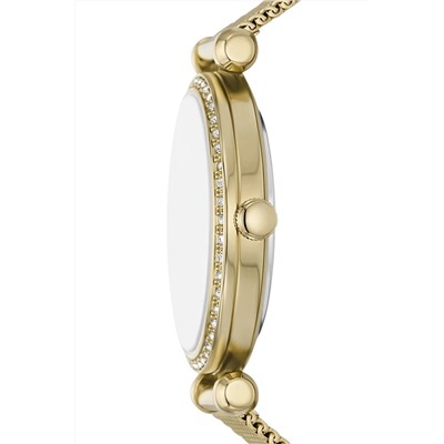 Reloj de cuarzo de acero - Dorado y blanco