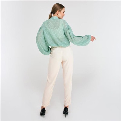 Брюки женские MINAKU: Green trend цвет молочный, р-р 46