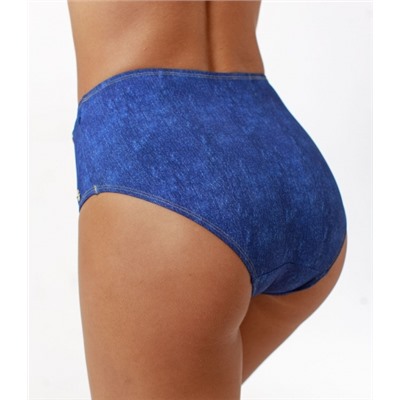 COQUETTE REVUE Купальник раздельный на поролоне с плавками слип с высокой посадкой SWIM DENIM sw5400