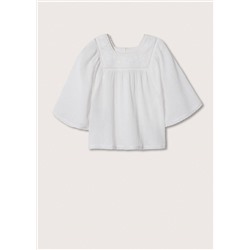 Blusa algodón bordados -  Niña | MANGO OUTLET España